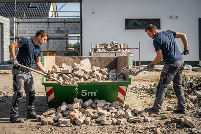 Container im Einsatz bei Renovierung und Bauarbeiten in Frankfurt am Main