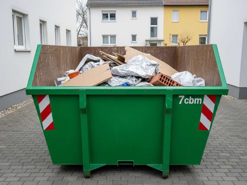 Professioneller Containerdienst mit LKW und verschiedenen Containergrößen im Rhein-Main-Gebiet